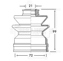 BORG & BECK Paljekumi, vetoakseli BCB2484